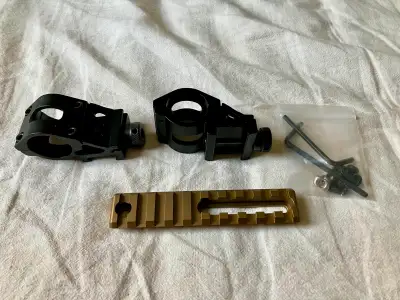 45° Flashlight Mount with MLOK Rail, View more