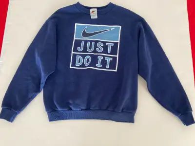 Vintage Navy Nike Sweatshirt Youth Medium Just Do It, View more