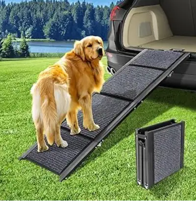 Dog Ramp for Car, Portable Folding Pet Stair Ramp, View more
