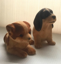 Flocked Fuzzy Felted Dog Coin Banks Hong Kong - 2 pc
