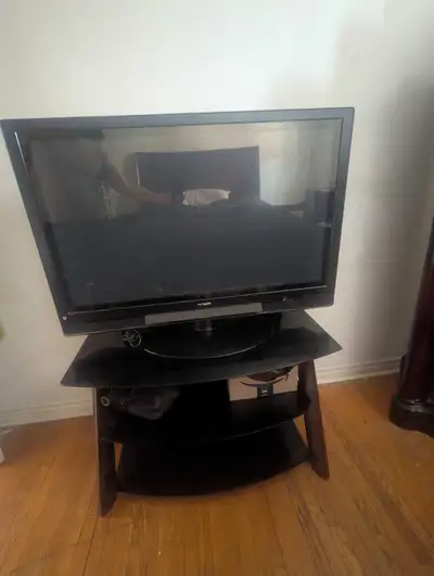 42"plasma t.v. and stand, View more