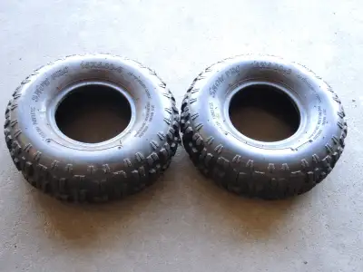 Set of snowblower tires used for a few seasons. Came off of an Ariens Deluxe 28 blower. Size 15x5.00...