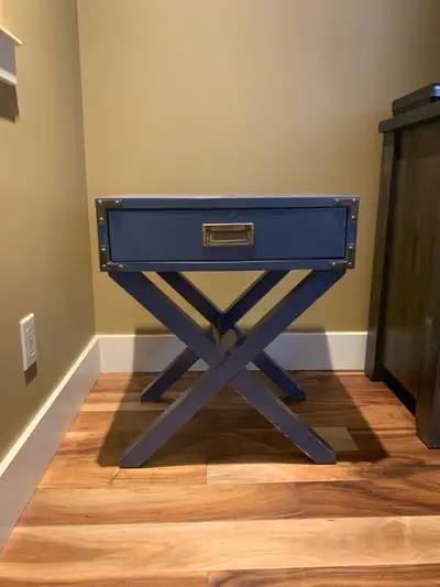 Beautiful blue nightstand or side table , View more