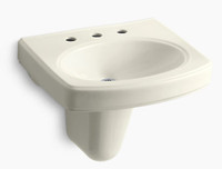 Kohler Pinoir bathroom sink (semi-pedestal ; off white)