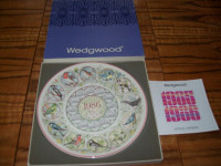 Wedgwood Calendar Plate Garden Birds 1986 Annual Edition