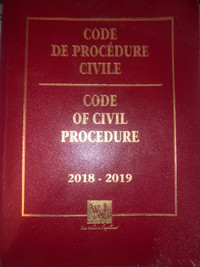 Code de procedure civile/code of civil procedure 2018-2019