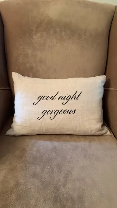 Good Morning Gorgeous/Good Night Gorgeous Reversible Pillow, View more