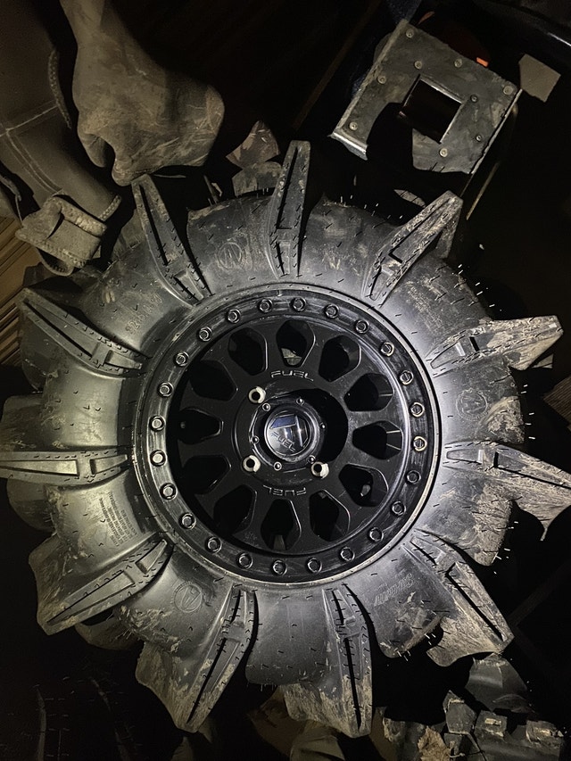 32” Superatv assassinators on 14” Fuel wheels 4x137 ATVs Hamilton