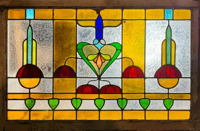 Magnifique lot de vitraux d'origine (Rosemont, v. 1920)–7 pièces, View more