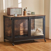 New Dog Crate for Large Medium Dogs Pets, End Table with litter 