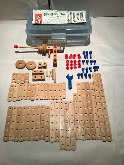 BILOfix Vintage Wooden Building Set. Circa 1966. Made in Denmark. Rarely sold in North America. Incl...