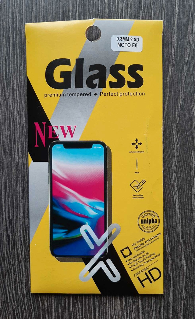 Tempered glass cover for Motorola Moto E6 in Cell Phone Accessories in Oshawa / Durham Region