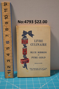 Livre culinaire Blue Ribbon. Rare à trouver