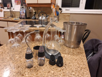 REIDEL WINE GLASSES, WINE CARAFE, WINE COOLER and ASST. EXTRAS!