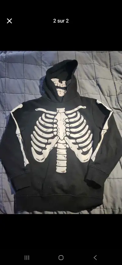 hoodie squelette pour enfant. 10-12 ans, View more
