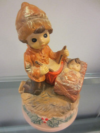 Vintage Little Drummer Boy Ceramic Music Box