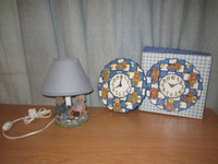 Baby Clock & Desk Lamp Teddy Bear Set