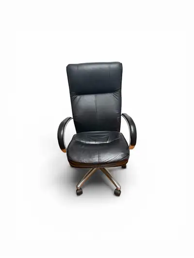 Office chairs Two -  one leather one fabric, View more