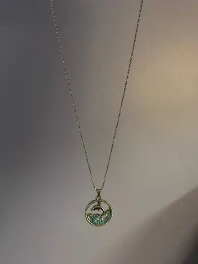 Marine Dolphin Pendant Silver necklace, View more