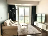fully furnished two bedroms/two full baths luxury condo DT