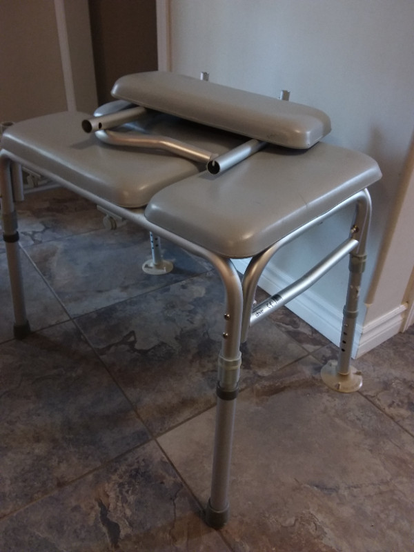 Bathtub transfer bench.Shower chair.Adjustable legs Convertible in Health & Special Needs in Kitchener / Waterloo - Image 2