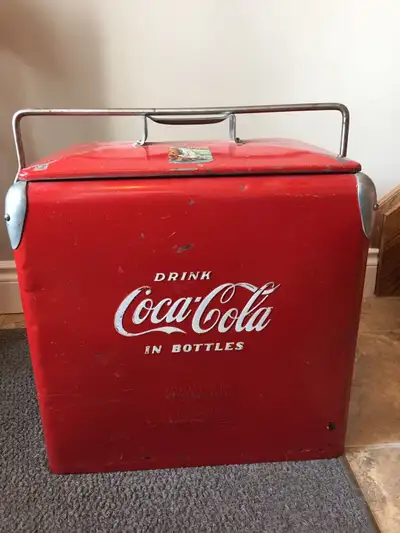 Vintage 1950’s Coca Cola Metal Cooler