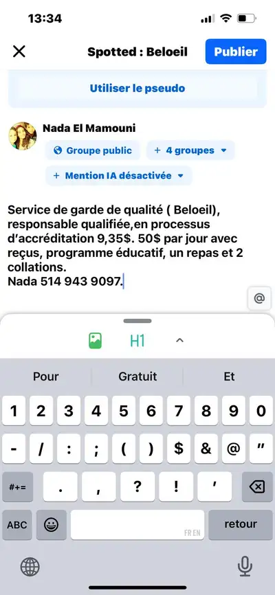 Service de garde de qualité ( Beloeil), responsable qualifiée,en, View more