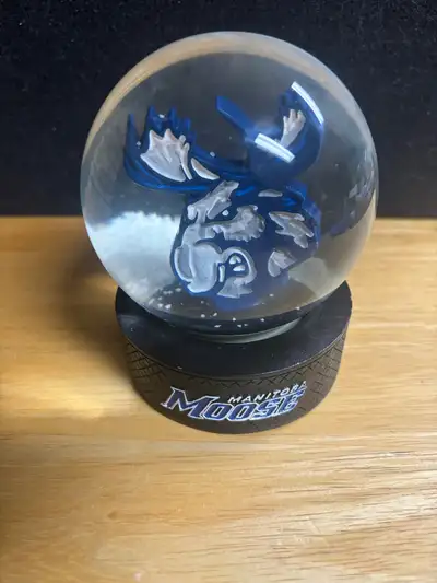 Manitoba Moose Collectable Snow Globe w/o Box , View more