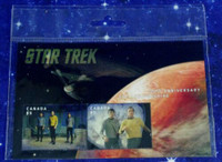 Star Trek 50th Anniversary - Set of 2 Lenticular $5 Stamps (new)