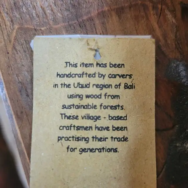 39"H x 8"W Zebra Wall Decor Mask Hand Made in Bali. in Home Décor & Accents in Red Deer - Image 6