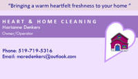 Heart and Home Cleaning Means Dependability and Experience