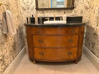 ANTIQUE BATHROOM VANITY 51”, View more