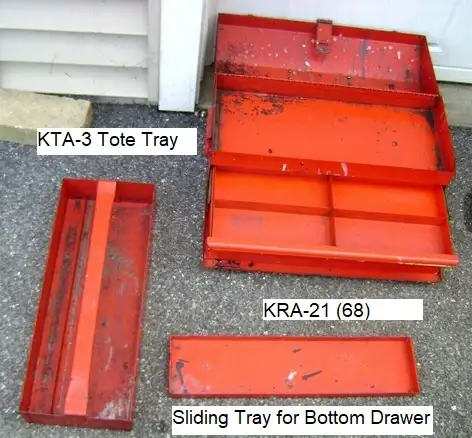 SnapOn Vintage 1960s KRA-21 Hip Roof Toolbox with Tote Tray in Tool Storage & Benches in Kawartha Lakes - Image 3