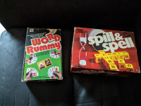 Jeux vintages Word Rummy et Spill &Spell