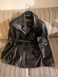 DANIER real leather jacket coat dark brown, size S