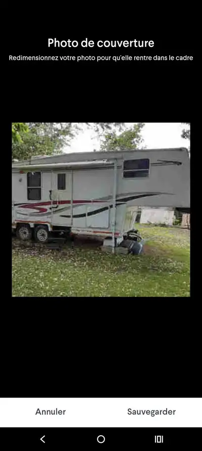 28pied trailer et pneu en bonne état serais bonne pour camp de chasse,pour le trailer,les pièces qui...