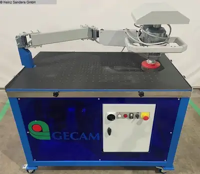 Double head metal edge rounding and deburring machine with vacuum table : EASY-T Double head finishi...