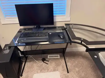 glass office desk, View more