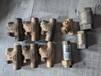 10x brass check valves brand new
