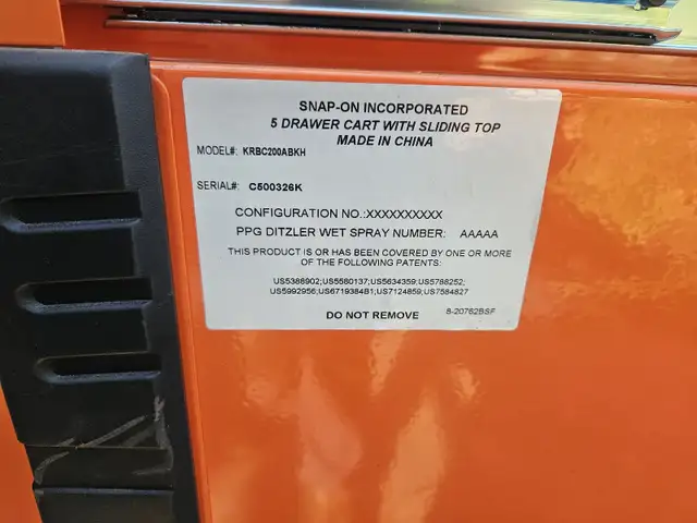 Blue point SNAP-ON 32" Five-Drawer Sliding Lid Shop Cart in Tool Storage & Benches in Ottawa - Image 3