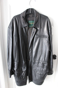 DANIER CANADA*Leather Coat*Men's Size Large 44-46*Dark Brown*