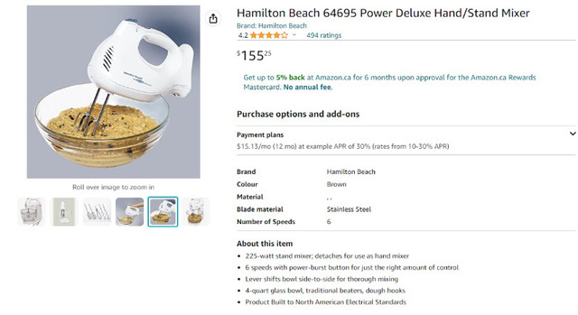 Hamilton Beach Stand and/or Hand Mixer in Processors, Blenders & Juicers in London