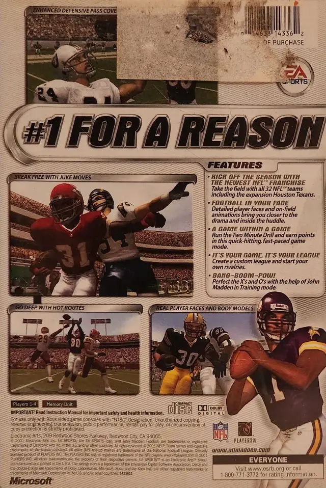 Jeux Xbox EA Sports Madden 2002 in XBOX One in Québec City - Image 3
