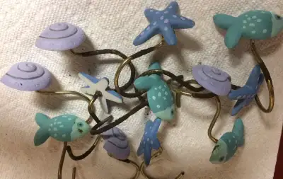 Fish, Seashell Shower Curtain Hooks For Sale, View more