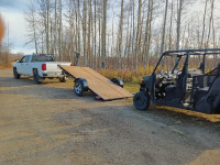 Tilting Flat Deck Trailer Ideal for side-by-side or sled.