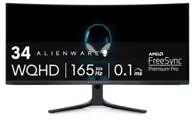 Alienware 34 Curved QD-OLED Gaming Monitor, View more