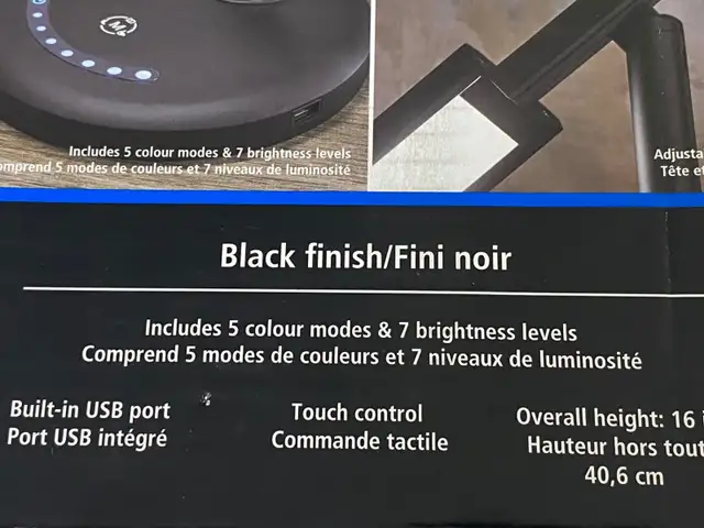Desk Lamp, Built in USB port, Touch control, NEW in box in Indoor Lighting & Fans in City of Toronto - Image 3