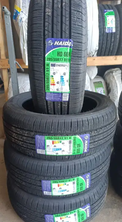 Hi currently selling a *full BRAND NEW Season 4 tire set 205/55/R17. Haida is the brand and comes wi...