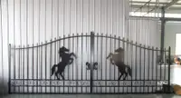 Porte de Ferme 20 pieds | Wrought Iron Gate Horse Design