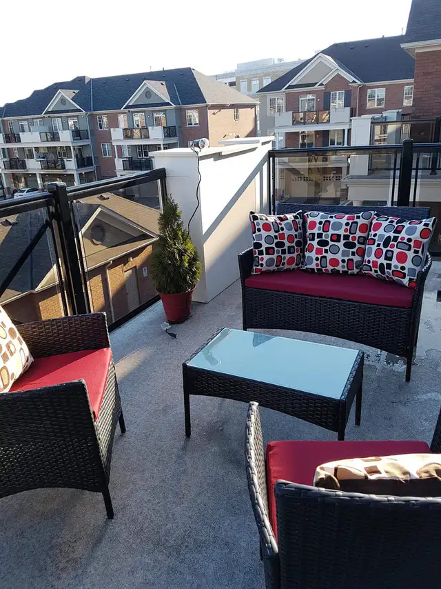 New 4PC Rattan Patio Set with Cushions & Coffee Table in Patio & Garden Furniture in Markham / York Region - Image 5